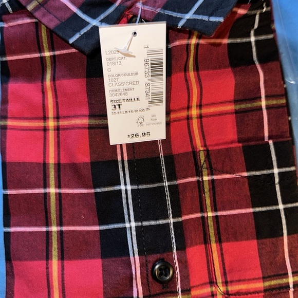 The Children's Place Boys' and Toddler Poplin Long Sleeve Button Down Shirt - Picture 3 of 5